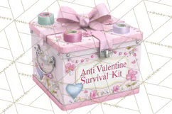 Anti Valentine Self Love Clipart PNG Sarcastic Galentine Product Image 3