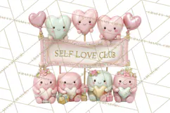 Anti Valentine Self Love Clipart PNG Sarcastic Galentine Product Image 2