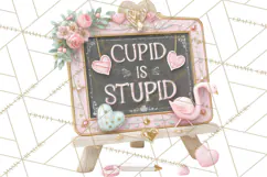 Anti Valentine Self Love Clipart PNG Sarcastic Galentine Product Image 4
