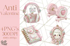 Anti Valentine Self Love Clipart PNG Sarcastic Galentine Product Image 1