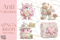 Anti Valentine Self Love Clipart PNG Sarcastic Galentine Product Image 1