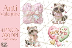 Anti Valentine Self Love Clipart PNG Sarcastic Galentine Product Image 1