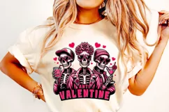 Anti Valentine PNG, Valentine's Day Funny Skeleton PNG Product Image 2