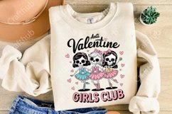 Anti Valentine Girls Club Skeleton Png, Valentine&#039;s Day Png Product Image 3