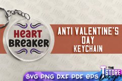 Anti Valentine&#039;s Day Keychain SVG | Quotes Design | SVG File Product Image 1