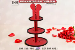 Anti-Valentine's Day Tiered Tray Laser Cut|Mini Sassy Signs Product Image 3
