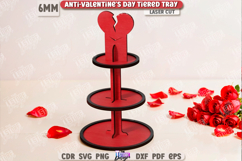 Anti-Valentine's Day Tiered Tray Laser Cut|Round Tiered Tray Product Image 1
