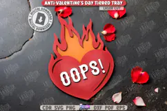 Anti-Valentine's Day Tiered Tray Laser Cut|Mini Sassy Signs Product Image 5