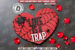 Anti-Valentine's Day Tiered Tray Laser Cut |Mini Signs| CNC Product Image 1