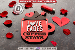 Anti-Valentine&#039;s Day Tiered Tray Laser Cut |Mini Signs| CNC Product Image 1