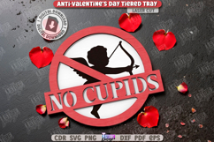 Anti-Valentine&#039;s Day Tiered Tray Laser Cut |Mini Signs| CNC Product Image 1