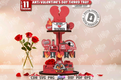 Anti-Valentine's Day Tiered Tray Laser Cut|Mini Sassy Signs Product Image 1