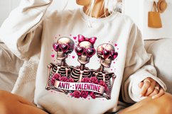 Anti Valentine PNG, Valentine&#039;s Day Funny Skeleton PNG Product Image 2