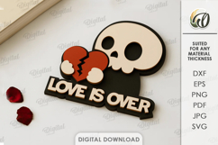 Anti Valentine's Day Decor Laser Cut. Wall Decor SVG Product Image 1