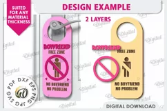 Anti Valentines Day Door Hanger Laser Cut. Love Sign SVG Product Image 2