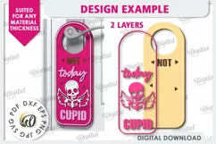 Anti Valentines Day Door Hanger Laser Cut. Love Sign SVG Product Image 2