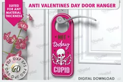 Anti Valentines Day Door Hanger Laser Cut. Love Sign SVG Product Image 1