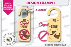 Anti Valentines Day Door Hanger Laser Cut. Love Sign SVG Product Image 2