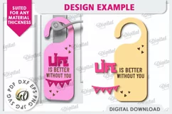Anti Valentines Day Door Hanger Laser Cut. Love Sign SVG Product Image 2