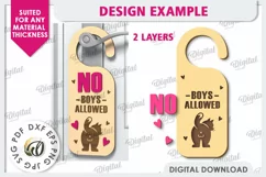 Anti Valentines Day Door Hanger Laser Cut. Love Sign SVG Product Image 2