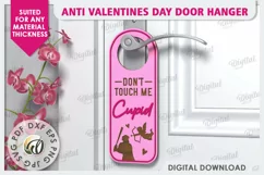 Anti Valentines Day Door Hanger Laser Cut. Love Sign SVG Product Image 1