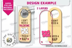 Anti Valentines Day Door Hanger Laser Cut. Love Sign SVG Product Image 2