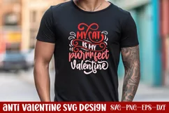 My cat is my purrrfect valentine SVG, Valentine's Day S Product Image 1