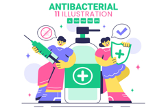 11 Antibacterial Practices Illustration Product Image 1