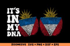 It&#039;s in my DNA Antigua and Barbuda Flag Fingerprint PNG, SVG Product Image 2