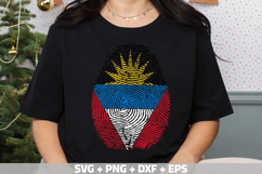 Antigua and barbuda Flag Fingerprint | SVG PNG DXF EPS Product Image 1