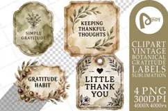 Antique Apothecary Gratitude Seals Sublimation Product Image 1