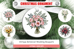 Botanical Wedding Bouquets Ornament Product Image 1