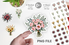 Botanical Wedding Bouquets Sticker Product Image 1