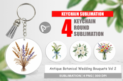 Botanical Wedding Bouquets Keychain Product Image 1