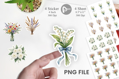 Botanical Wedding Bouquets Sticker Product Image 1