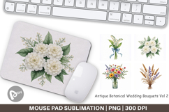 Botanical Wedding Bouquets Mouse Pad Product Image 1