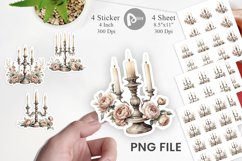 Antique Candlestick Sticker Product Image 1