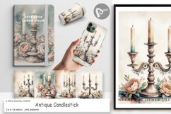 Digital Paper Antique Candlestick Product Image 1