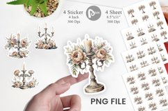 Antique Candlestick Sticker Product Image 1