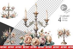 Antique Candlestick Clipart Product Image 1
