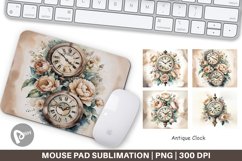 Mouse Pad Antique Clock Product Image 1