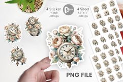 Antique Clock Sticker Product Image 1
