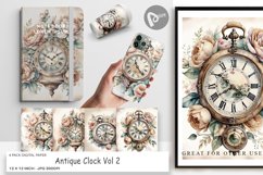 Digital Paper Antique Clock Product Image 1