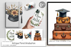 Antique Floral Grad Digital Paper Product Image 1