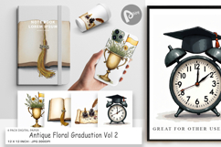 Antique Floral Grad Digital Paper Product Image 1