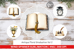 Antique Floral Grad Wind Spinner Product Image 1
