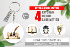 Antique Floral Grad Keychain Product Image 1