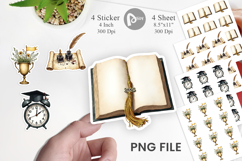 Antique Floral Graduation Sticker Product Image 1