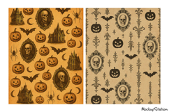 Antique Halloween Junk Journal Papers Vintage Skulls Product Image 2