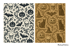 Antique Halloween Junk Journal Papers Vintage Skulls Product Image 3